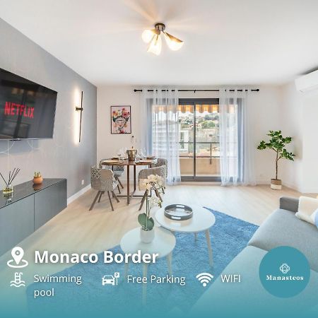 5Mn Monaco - Vue Mer - Parking - Piscine - Bb Босолей Экстерьер фото